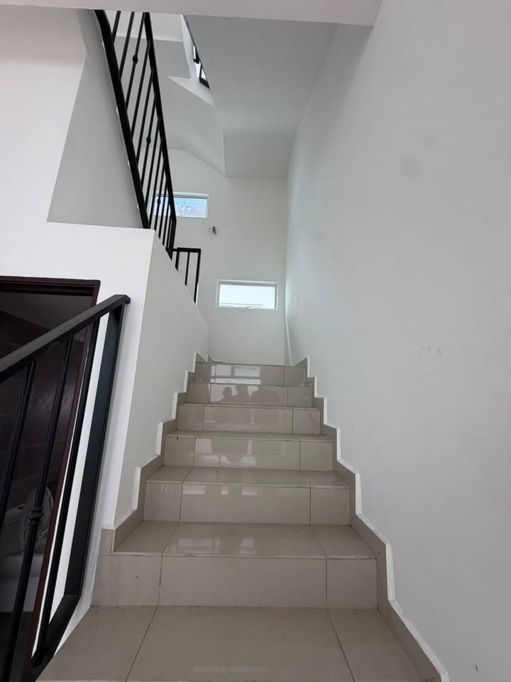 Bright tiled staircase