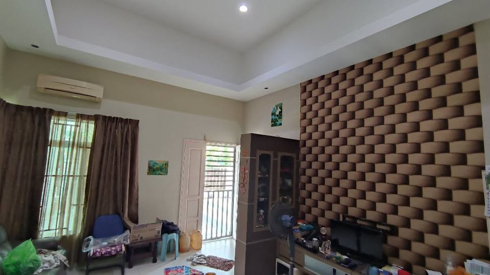 Partially renovated television lounge