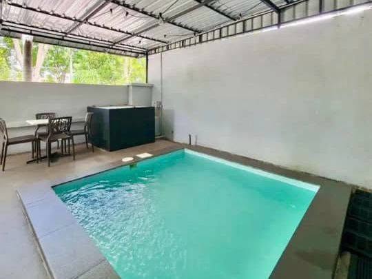 Swimming pool and outdoor seating